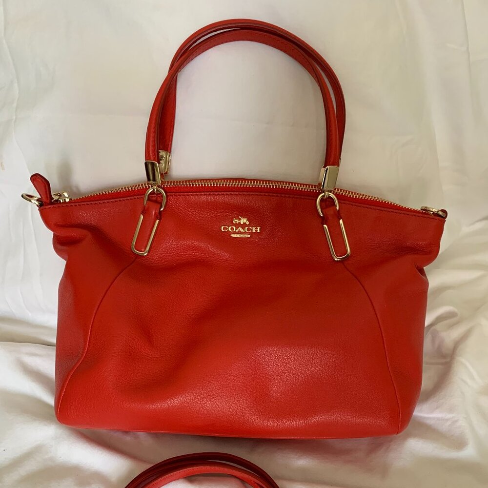 Coach Red Handbag (w/ shoulder strap)